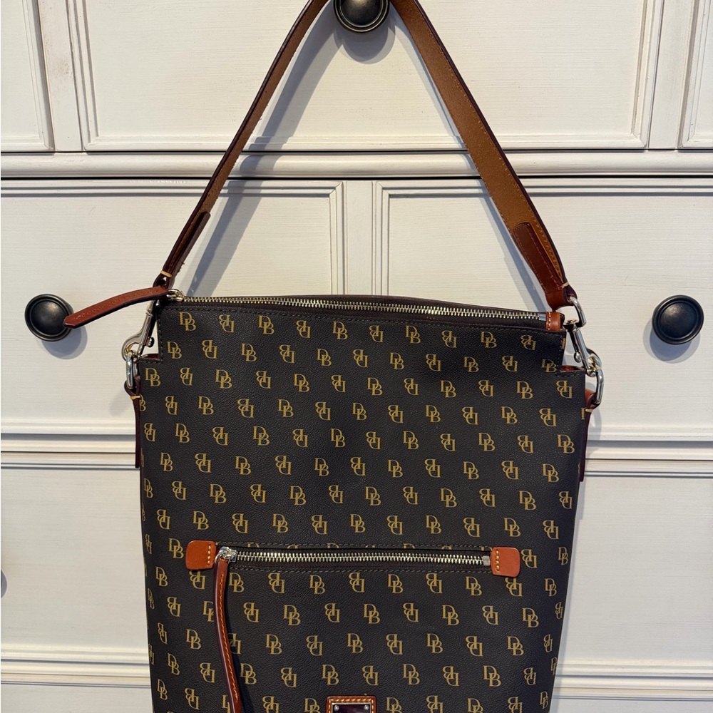 Dooney & Bourke Brown and Tan Hobo Bag